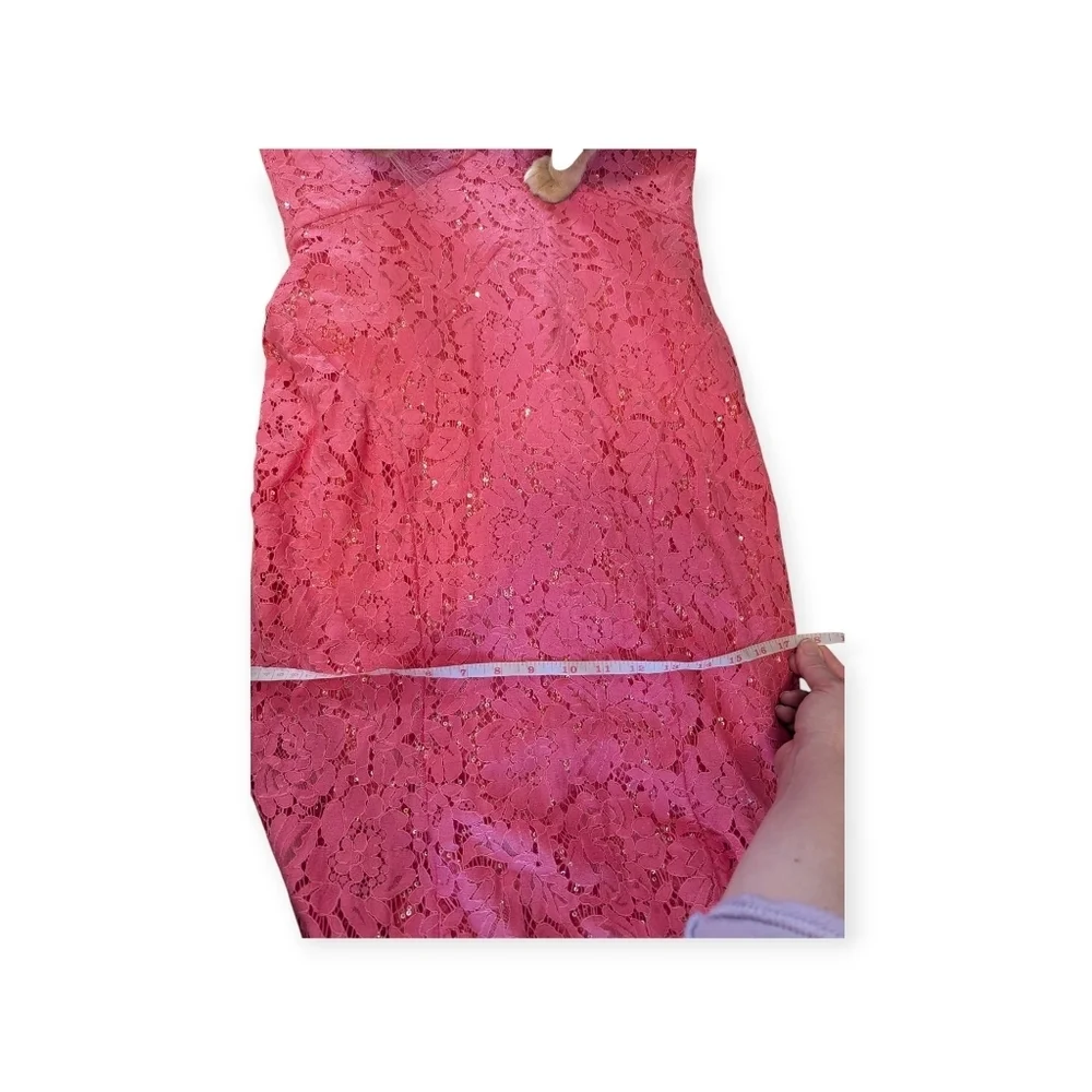 New Rene Ruiz Prom Dress Strapless Sweetheart Lace Gown Sequins Formalwear